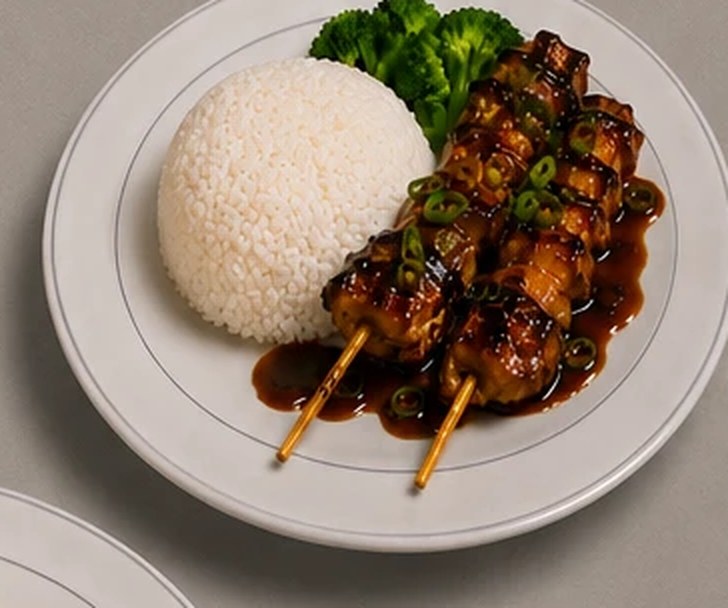 Chicken Teriyaki rice bowl with broccoli